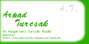 arpad turcsak business card