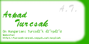 arpad turcsak business card